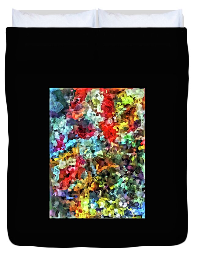 Abstract Duvet Cover featuring the photograph Beaded Bliss by Al Harden