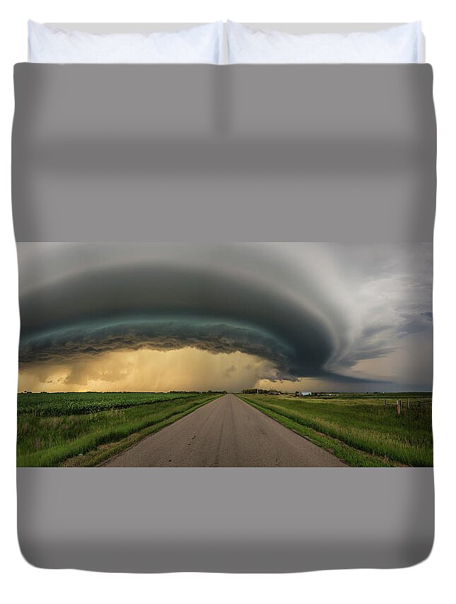 Thunderstorm Duvet Cover featuring the photograph Beast by Aaron J Groen