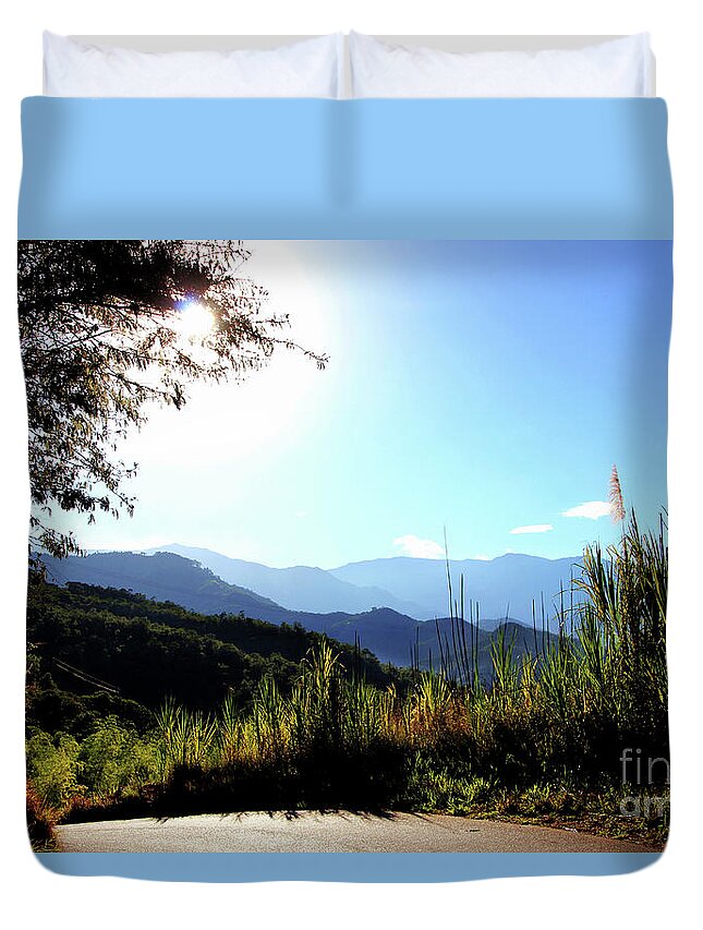 Road Duvet Cover featuring the photograph Beautiful Colombia Near Rio Frio by Al Bourassa
