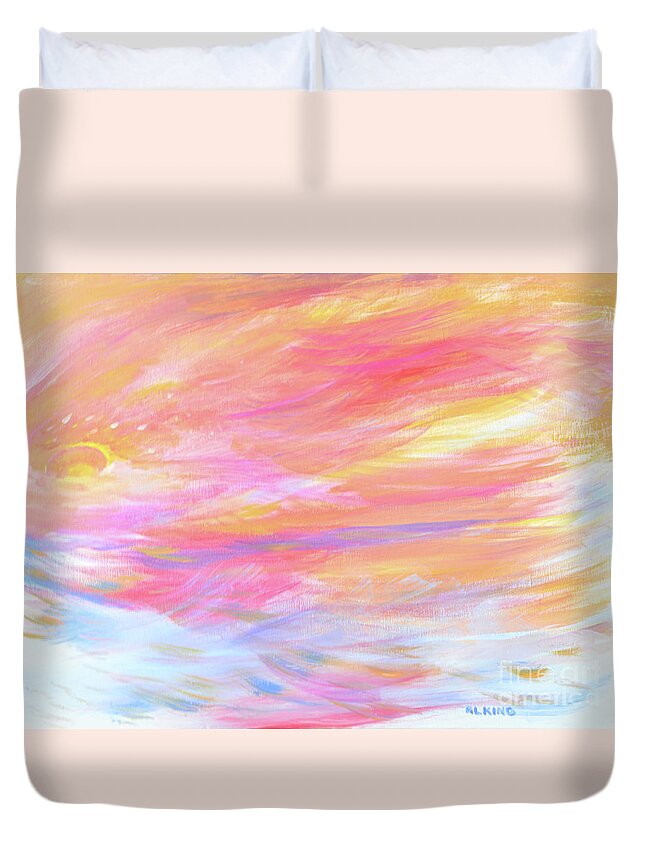 Abstract Painting Duvet Cover featuring the painting Beautiful Possibilities - Contemporary Art by Robyn King