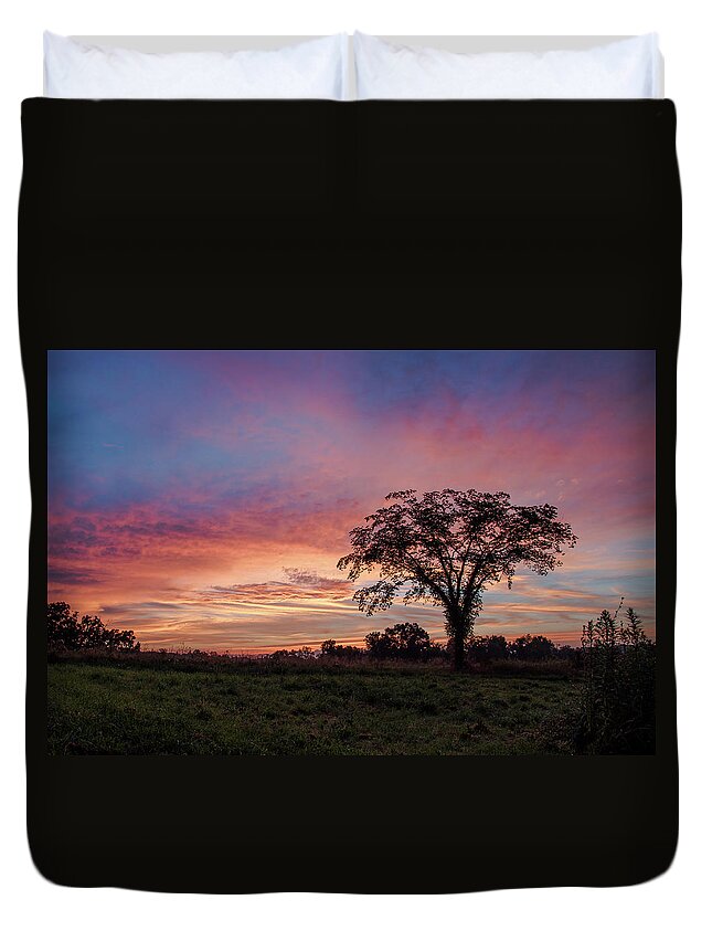 Sunset Duvet Cover featuring the photograph Beauty After The Storm by Holden The Moment
