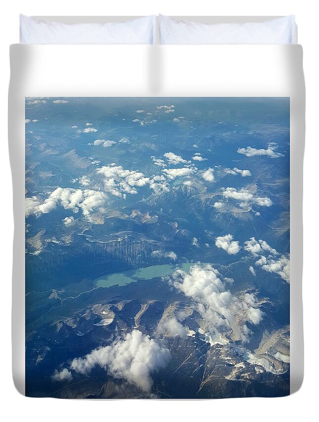Mountains Duvet Cover featuring the photograph Beauty From the Skies by Britten Adams