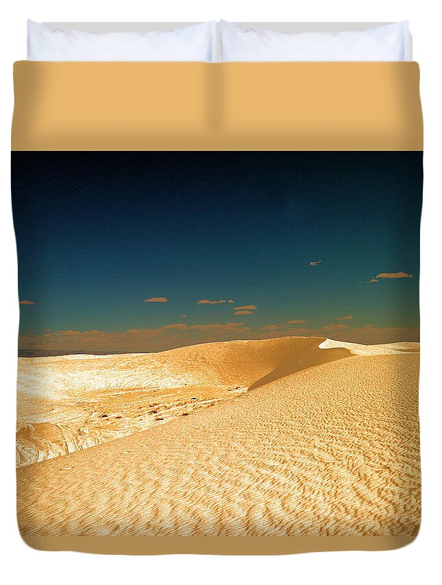 White Sands Duvet Cover featuring the photograph Beauty of White Sands by Jeff Swan