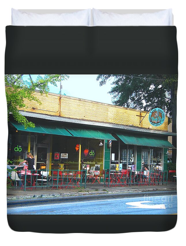Restaurant Duvet Cover featuring the photograph Beauty Shop and Do Cooper Young Memphis by Lizi Beard-Ward