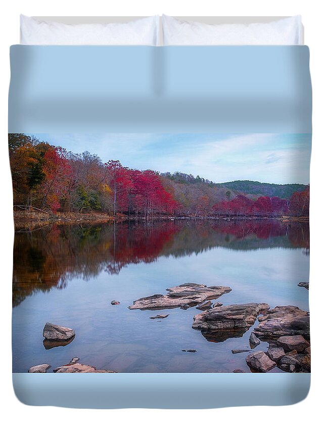 Beavers Bend Duvet Cover featuring the photograph Beavers Bend State Park by Robert Bellomy
