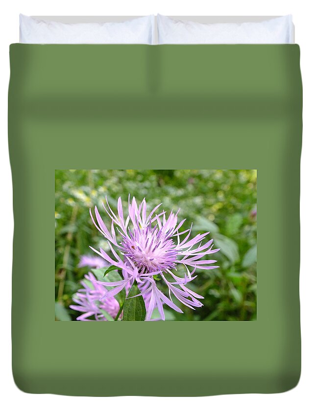 Nature Duvet Cover featuring the photograph Bee Balm by Peggy King