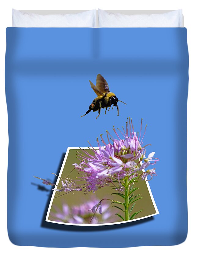 Bee Duvet Cover featuring the photograph Bee Free by Shane Bechler