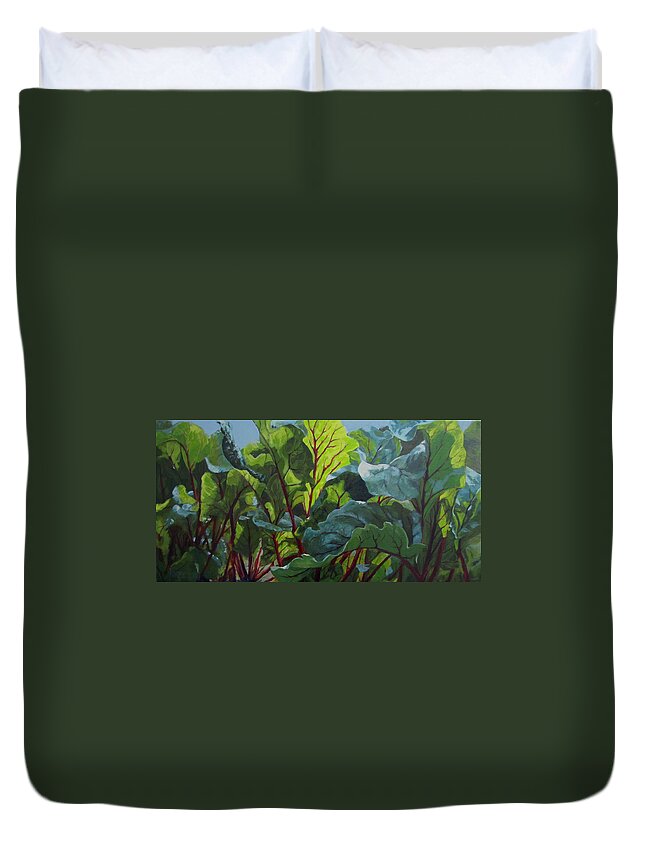 Garden Duvet Cover featuring the painting Beets O My Heart by Karen Ilari