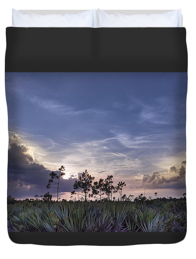 Sunset Duvet Cover featuring the photograph Before Sunset by Louise Hill
