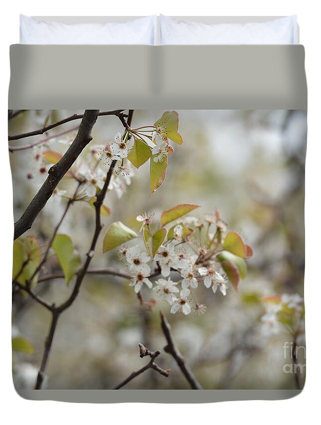 Before The Spring Rain Duvet Cover featuring the photograph Before the Spring Rain by Maria Urso