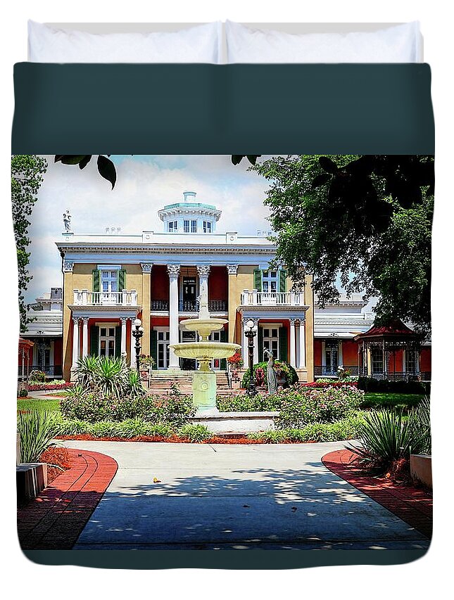 Belmont Mansion Duvet Cover featuring the photograph Belmont Mansion by Carol Montoya