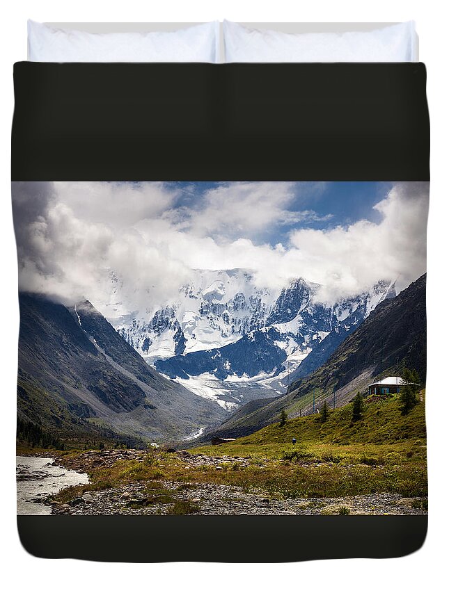 Landscape Duvet Cover featuring the photograph Belukha Mountain. Altay. Russia by Victor Kovchin