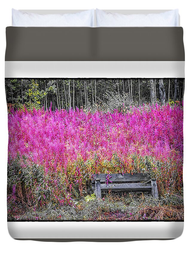 Bench Duvet Cover featuring the photograph Bench by R Thomas Berner