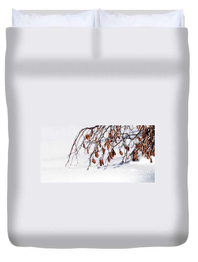 Branches Duvet Cover featuring the photograph Bending With Silent Reach by Linda Shafer