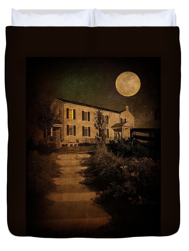 Perigee Moon Duvet Cover featuring the photograph Beneath the Perigree Moon by Amy Tyler