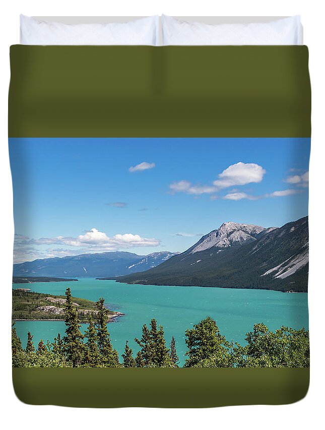 Canada Duvet Cover featuring the photograph Tagish Lake by Ed Clark
