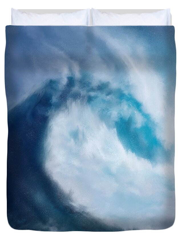 ering Sea Duvet Cover featuring the digital art Bering Sea by Mark Taylor