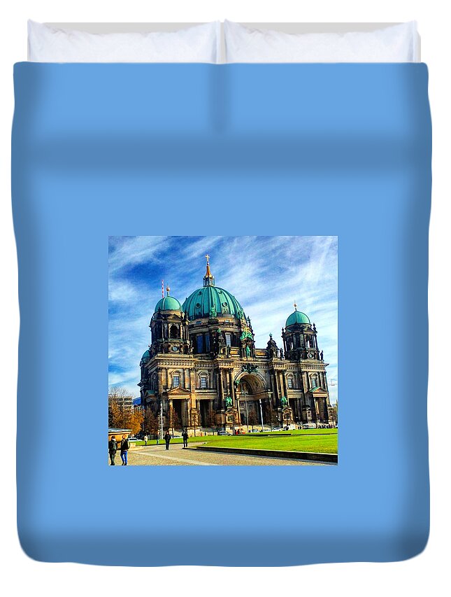 Berlin Duvet Cover featuring the photograph Berlin Cathedral by Raphael Antimisaris
