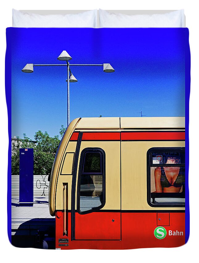 Berlin Duvet Cover featuring the photograph Berlin S-Bahn by David Harding