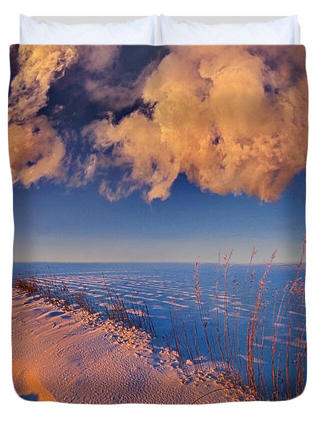 Winter Duvet Cover featuring the photograph Beyond the Reaches by Phil Koch