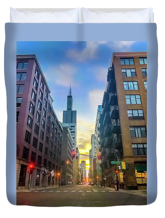 Chicago Duvet Cover featuring the photograph Beyond The Struggle by Todd Reese