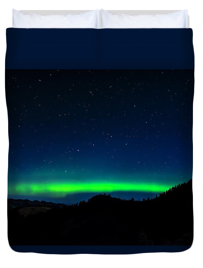 Northern Duvet Cover featuring the photograph Big Dipper Northern Lights by Pelo Blanco Photo