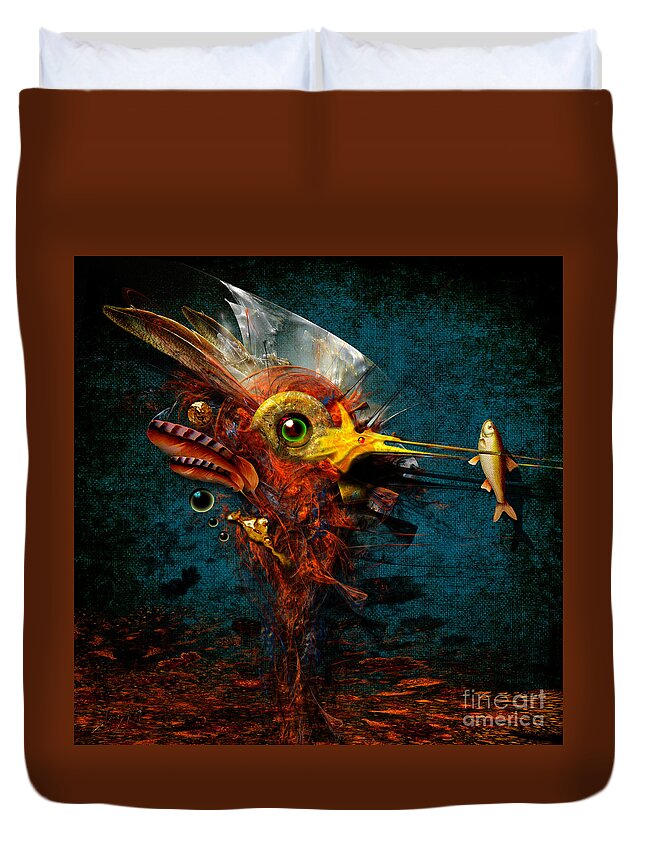 Animals Duvet Cover featuring the painting Big hunter by Alexa Szlavics