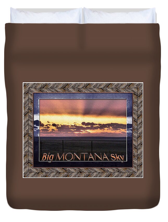 Montana Duvet Cover featuring the photograph Big Montana Sky by Susan Kinney