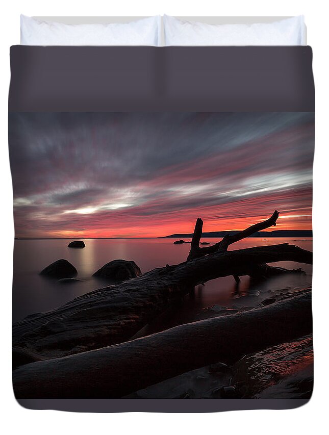 Aboriginal Duvet Cover featuring the photograph Big Red Sky, Point Place by Jakub Sisak