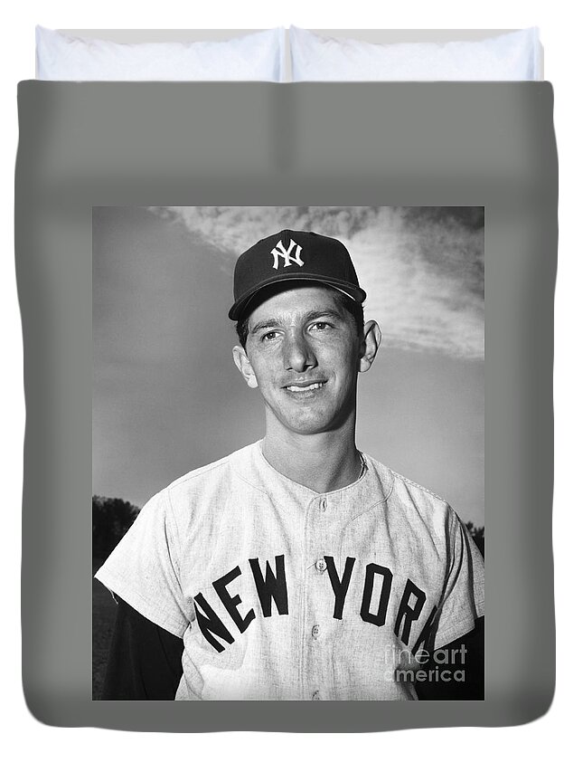 1953 Duvet Cover featuring the photograph Billy Martin (1928-1989) by Granger