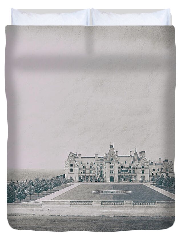 Biltmore Estate In 1895 Duvet Cover featuring the photograph Biltmore Estate in 1895 by Dale Powell