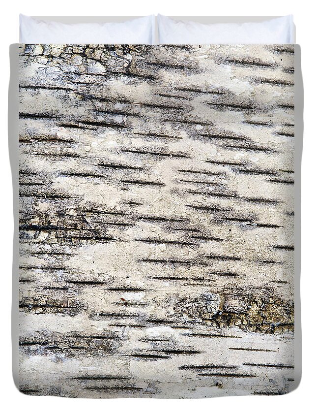 Abstract Duvet Cover featuring the photograph Birch Bark by Bill Brennan - Printscapes