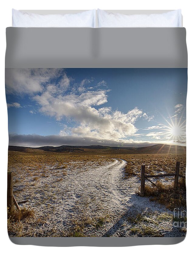 Birch Creek Valley Duvet Cover featuring the photograph Birch Creek Valley Sun by Idaho Scenic Images Linda Lantzy