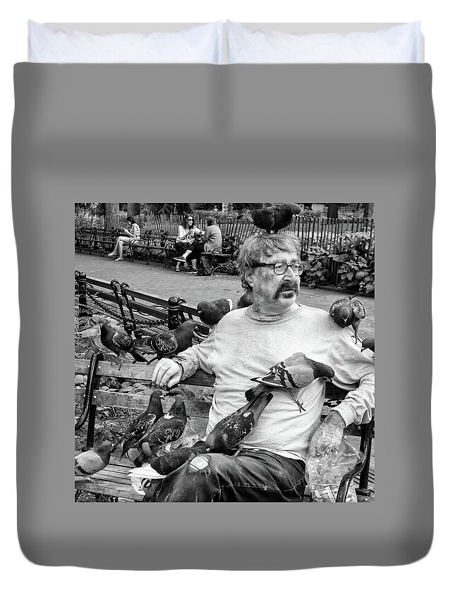 Bird Duvet Cover featuring the photograph Birdman of WSP by Eric Lake
