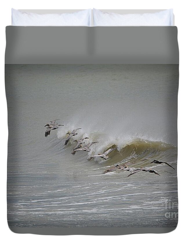 Birds Duvet Cover featuring the photograph Outer Banks OBX #13 by Buddy Morrison