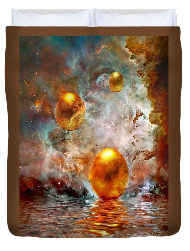 Photodream Duvet Cover featuring the digital art Birth by Jacky Gerritsen