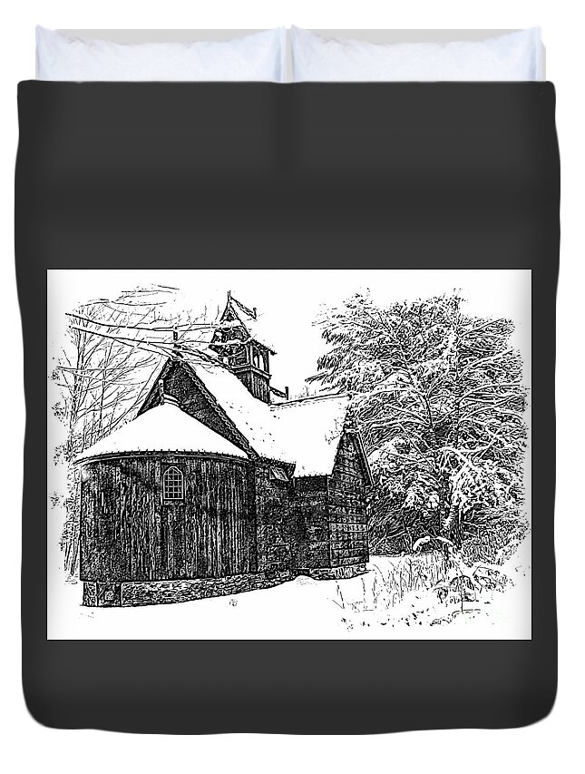 Door County Wisconsin Duvet Cover featuring the photograph Boynton Chapel by Jim Rossol