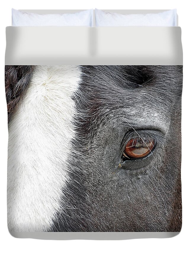  Duvet Cover featuring the photograph Black and White Beauty by Kuni Photography