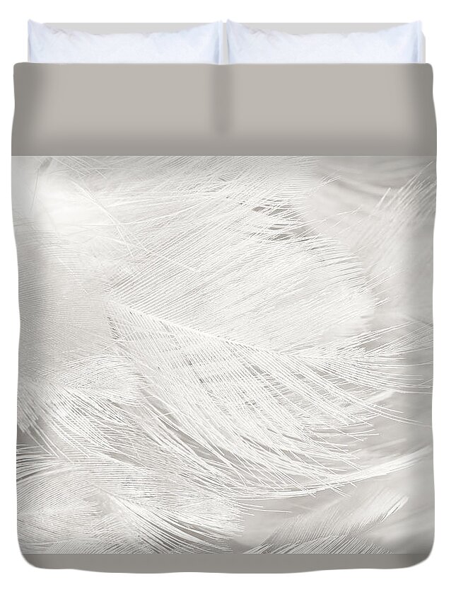 Black And White Feather Texture Background Duvet Cover For Sale By