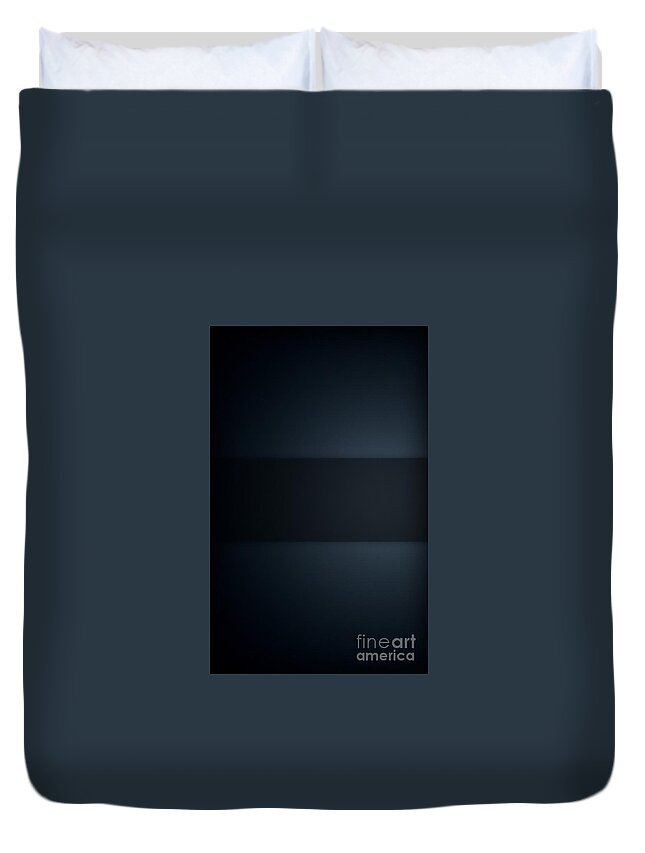 Nro Duvet Cover featuring the painting Black Band by Archangelus Gallery