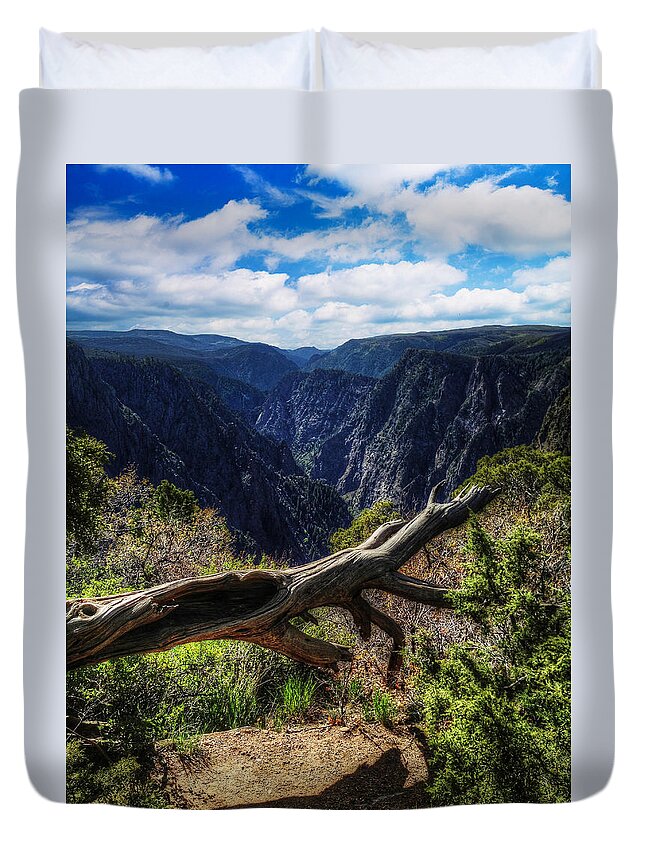 Black Canyon Of The Gunnison Duvet Cover featuring the photograph Black Canyon of the Gunnison First Look by Roger Passman