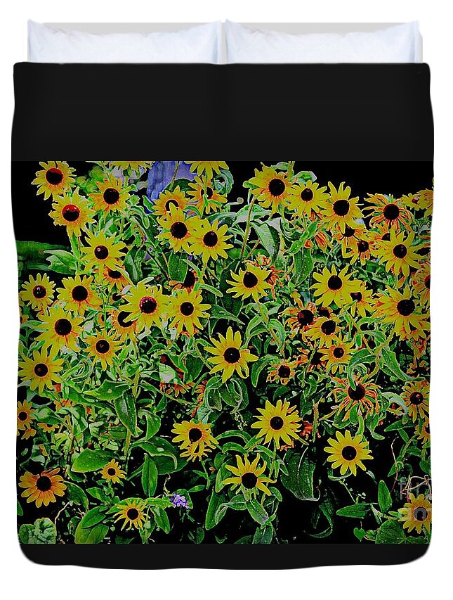 Botanical Duvet Cover featuring the photograph Black Eyes 3 by Diane montana Jansson