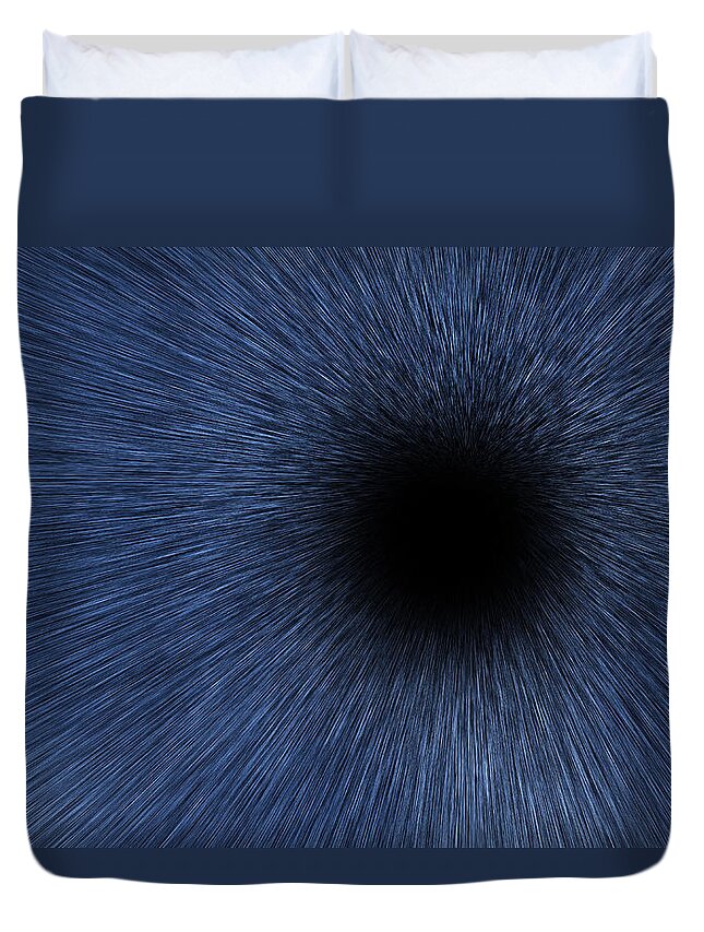 Stars Duvet Cover featuring the digital art Black Hole by Pelo Blanco Photo