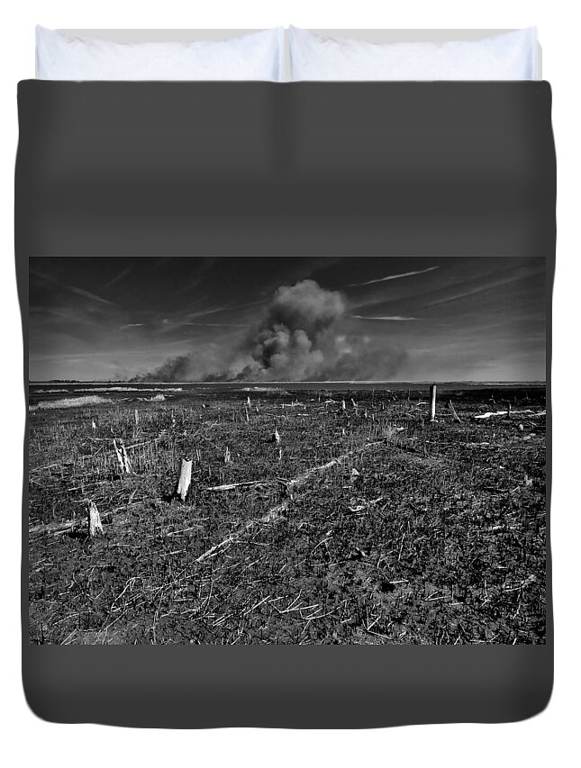 Nwr Duvet Cover featuring the photograph Blackwater Burn by Bob Geary