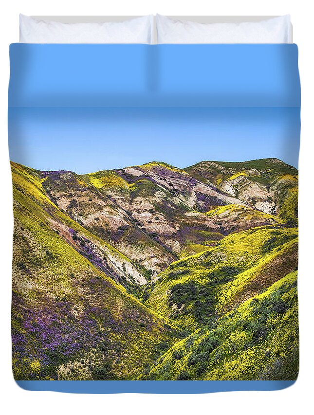 Flowers Duvet Cover featuring the photograph Blanketed in Flowers by Laura Roberts