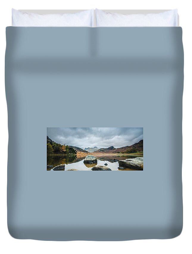 Autumn Duvet Cover featuring the photograph Blea Tarn in Cumbria by Neil Alexander Photography