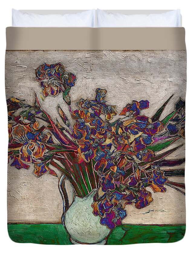 Post Modern Duvet Cover featuring the digital art Blend 10 van Gogh by David Bridburg