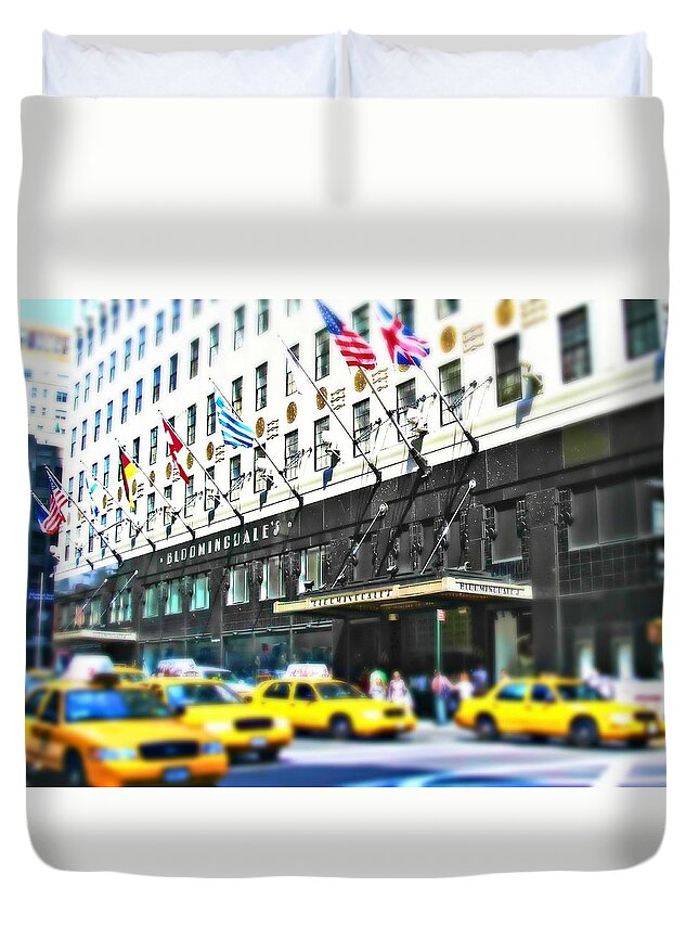 Bloomingdales Duvet Cover featuring the digital art Bloomigdales by Mary Pille