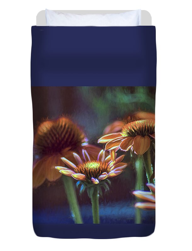 Flowers Duvet Cover featuring the photograph Blooming Colors by John Rivera