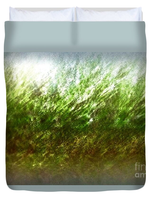 Abstract Duvet Cover featuring the photograph Blowing In The Wind by John Krakora